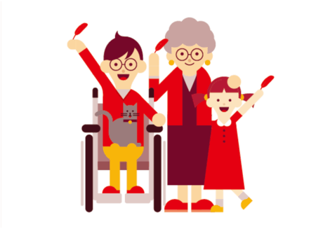 赤い羽根募金イラスト