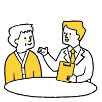 話をする人のイラスト